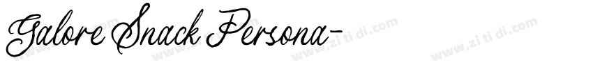 Galore Snack Persona字体转换
